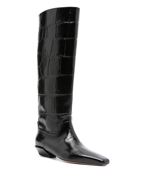 Black crocodile effect boot Paris Texas | PX1363XCOSMBLACK